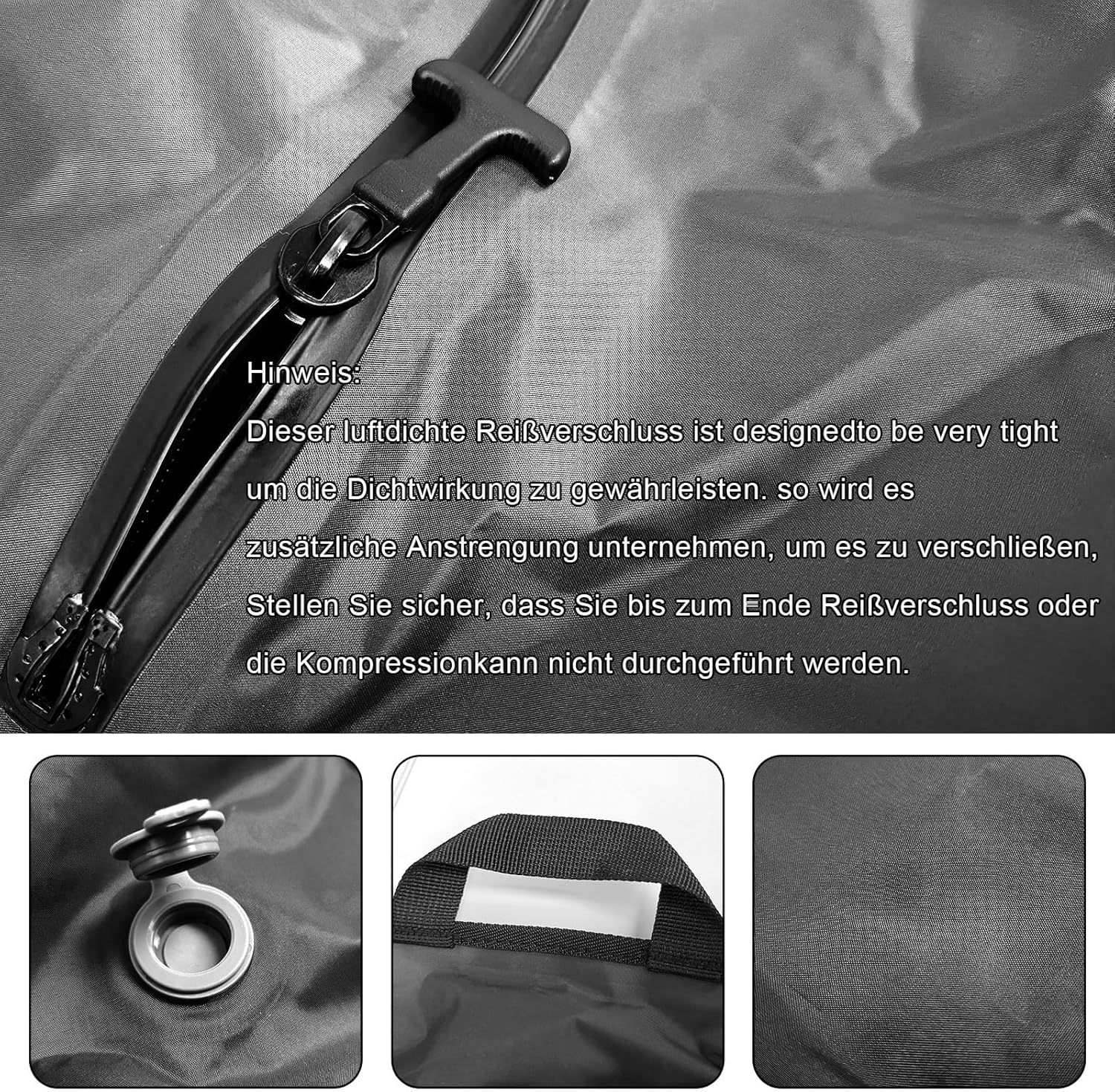 Sac sous vide pour vêtements de voyage, matériau TPU très flexible, sac de compression de voyage,38 x 27,8 x 16 cm, convient pour sac à dos de valise - 4