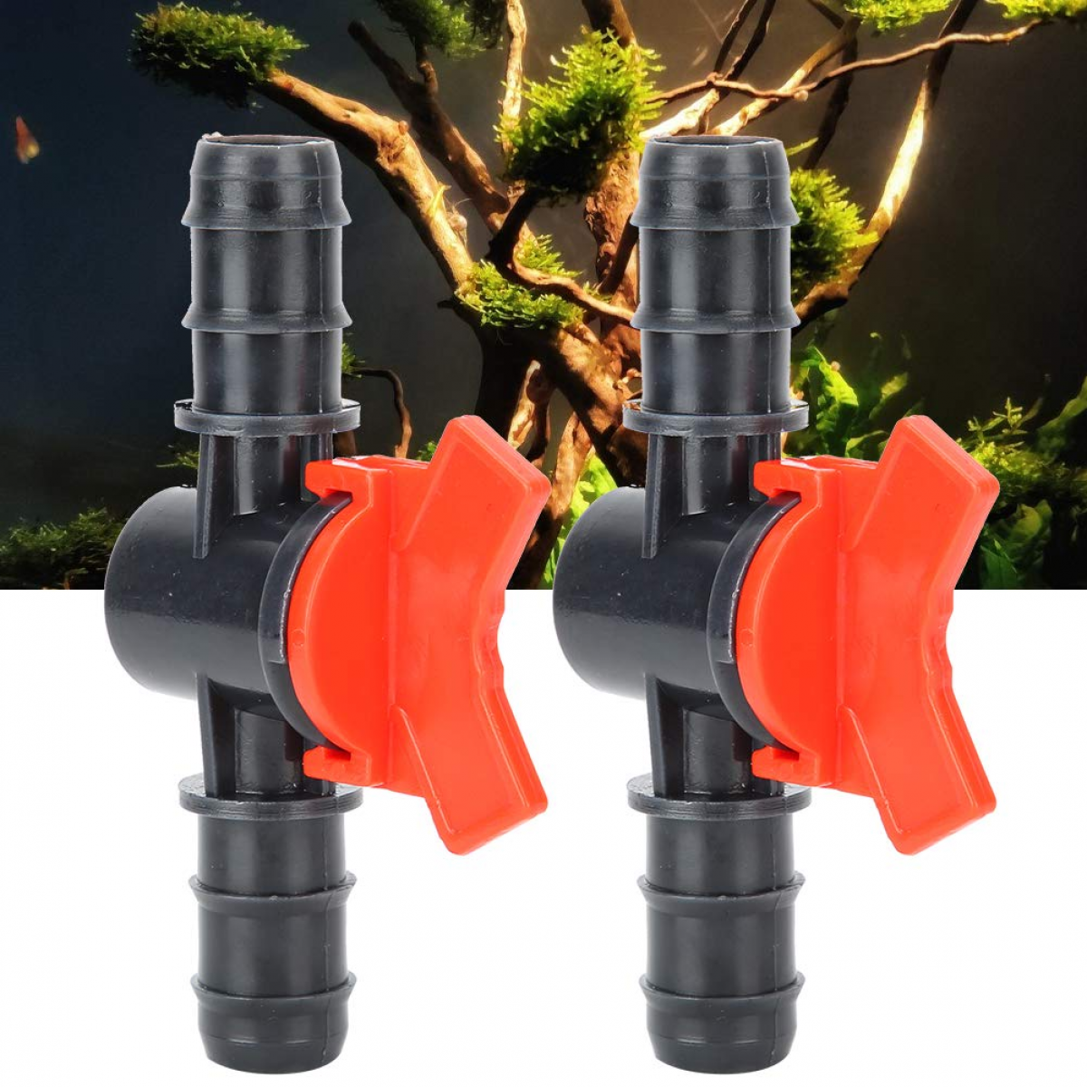 2 peças válvula reguladora de fluxo de água do tanque de peixes controlador de fluxo de água conector de t - 8