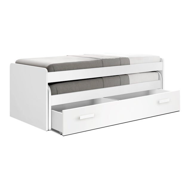 Venprodin - Cama Compacta - 105 Cm 73X201X115Cm - Blanco