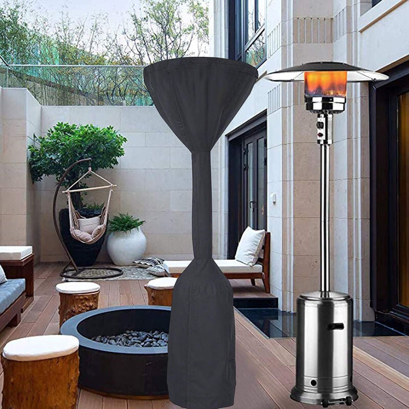Chauffage Terrasse Gaz Housse,Résistant à l'eau Housse,pour Protection Chauffe tTerrasse Gaz,Noir,241x86x47 cm (Noir) - 4