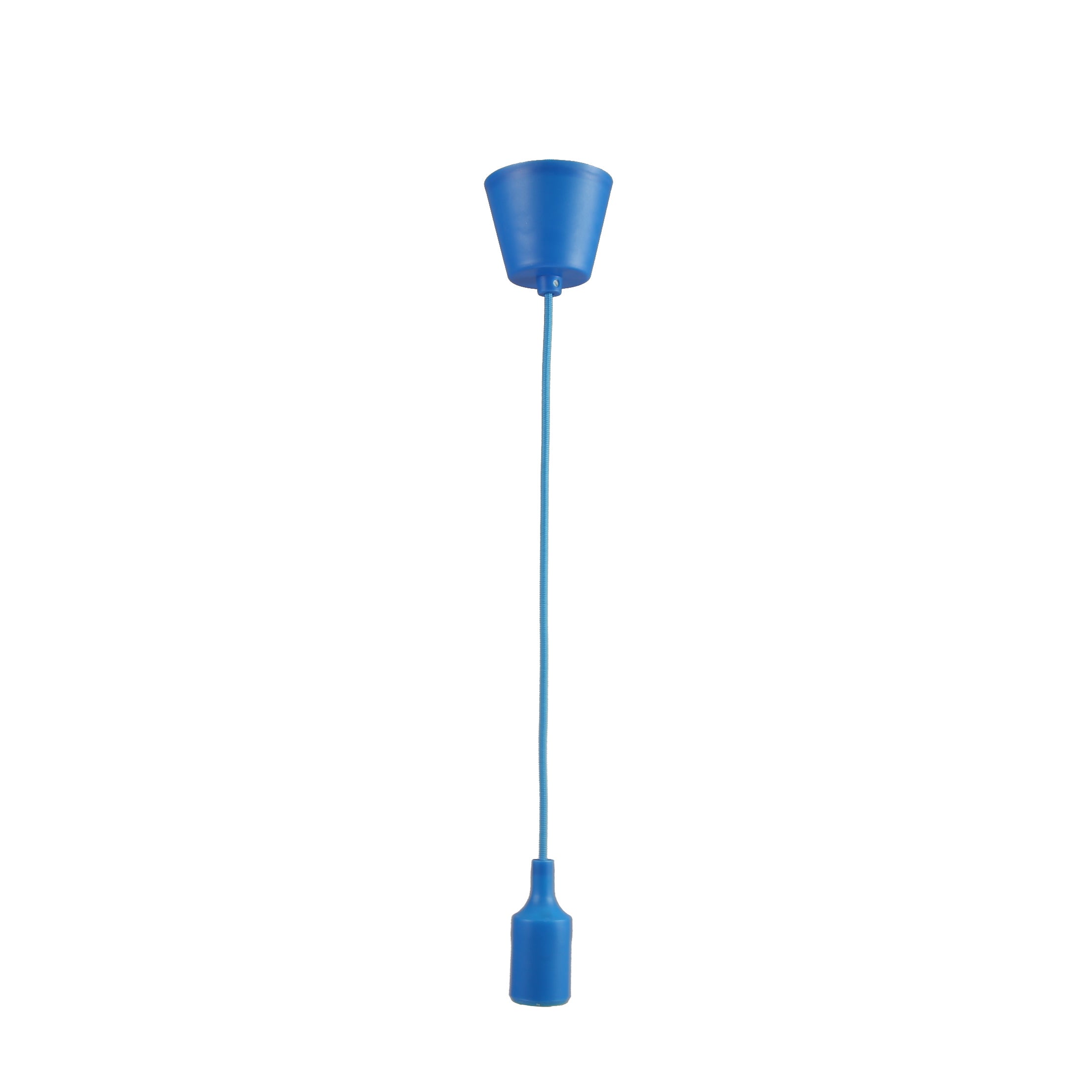 Podstawa lampy wiszącej, kabel i oprawka niebieska E27