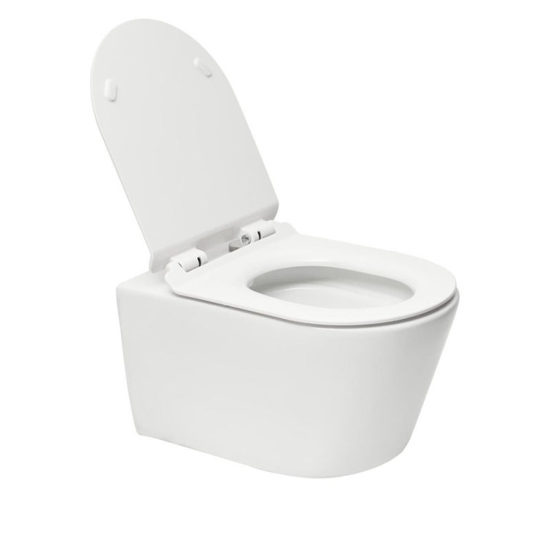 Pack WC bâti-autoportant + WC SAT sans bride fixations invisibles + Abattant softclose + Plaque blanche (SMART-Brevis-M270) - 2