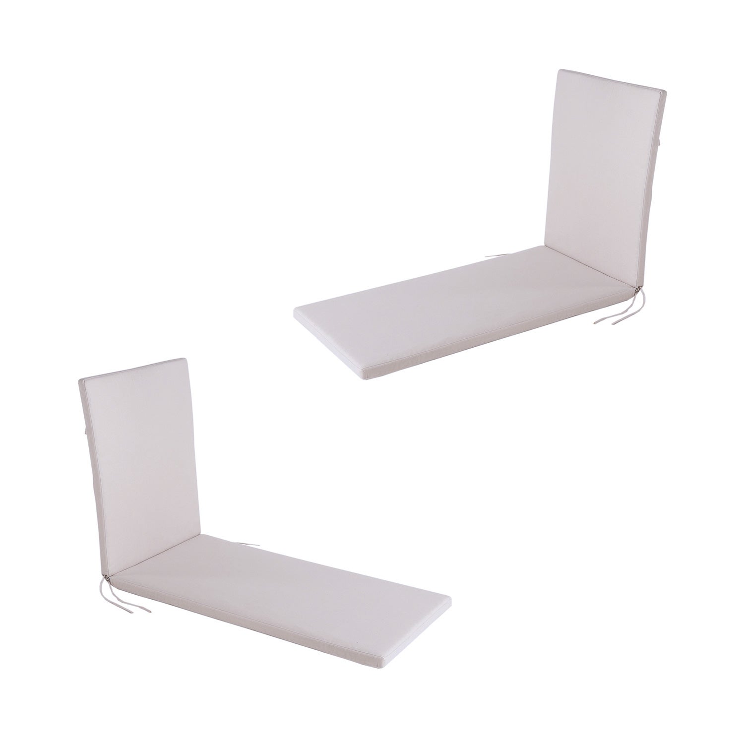 Pack de 2 cojines para tumbona olefin crudo 196x60x5 cm