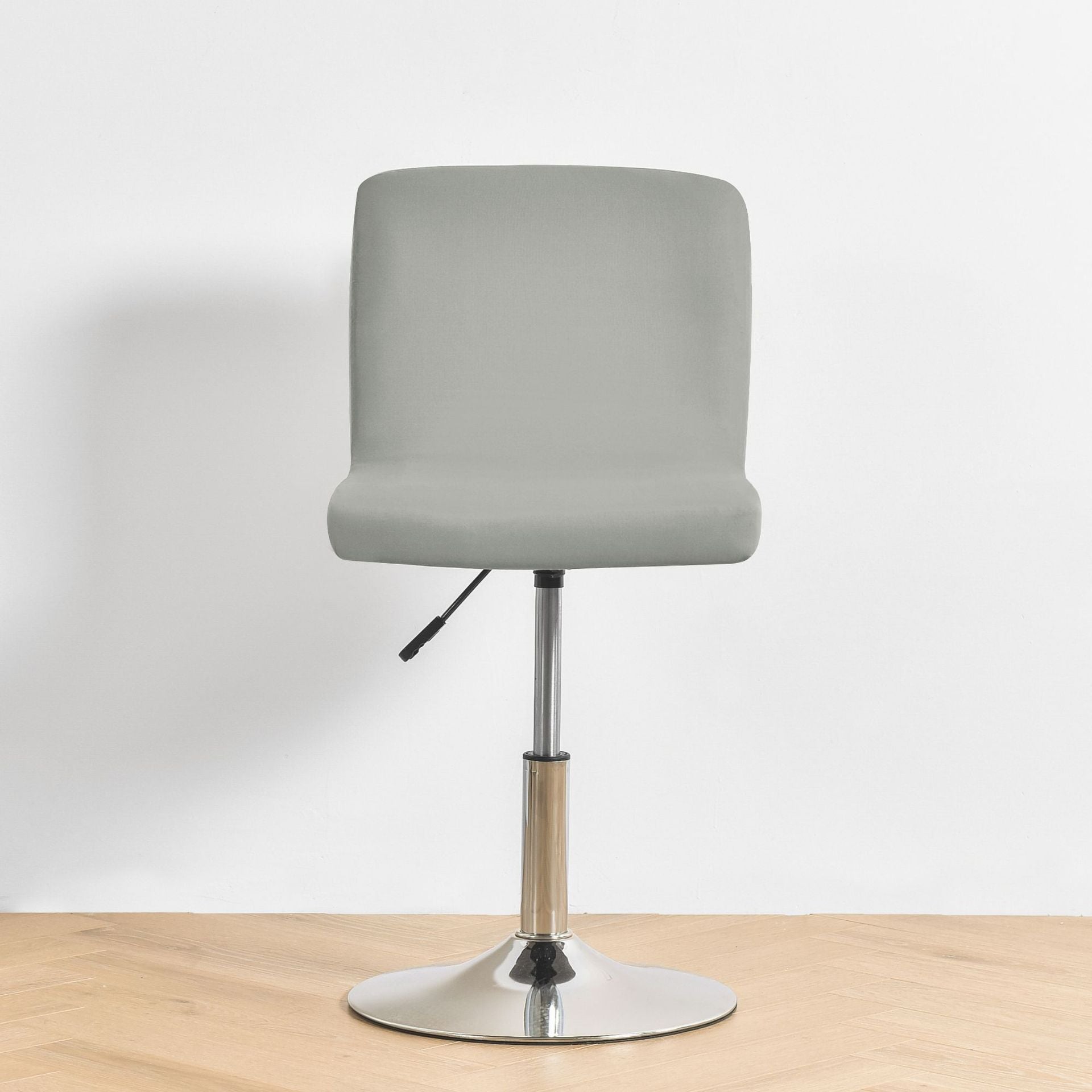 Housse de tabouret de bar avec dossier extensible pour chaise de salle à manger pivotante gris - 3