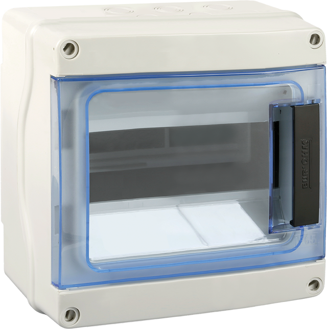 Coffret modulaire étanche avec opercules prédécoupées - IP65 - IK07 8 modules