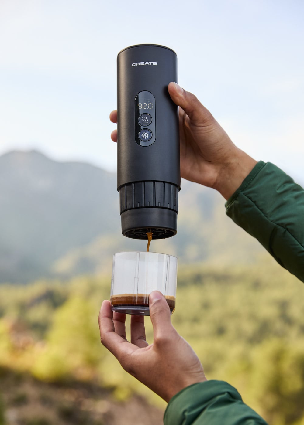 CREATE - THERA MOVE - Cafetière espresso portable 15 bars pour capsules et café moulu- Noir - 5