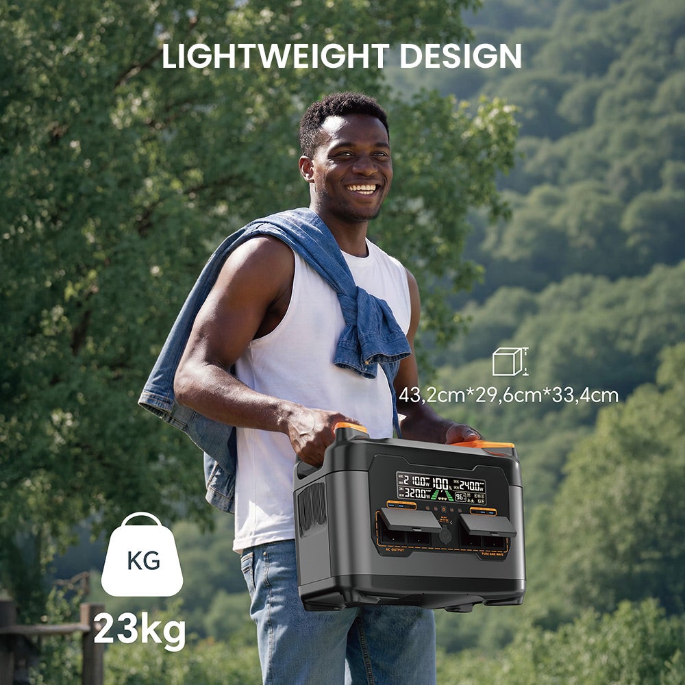 Station d'alimentation portable NECESPOW S2400 - puissance de 2400 W - 13 ports, charge rapide en 1,5 h - autonomie UPS de 20 ms -contrôle APP - 2