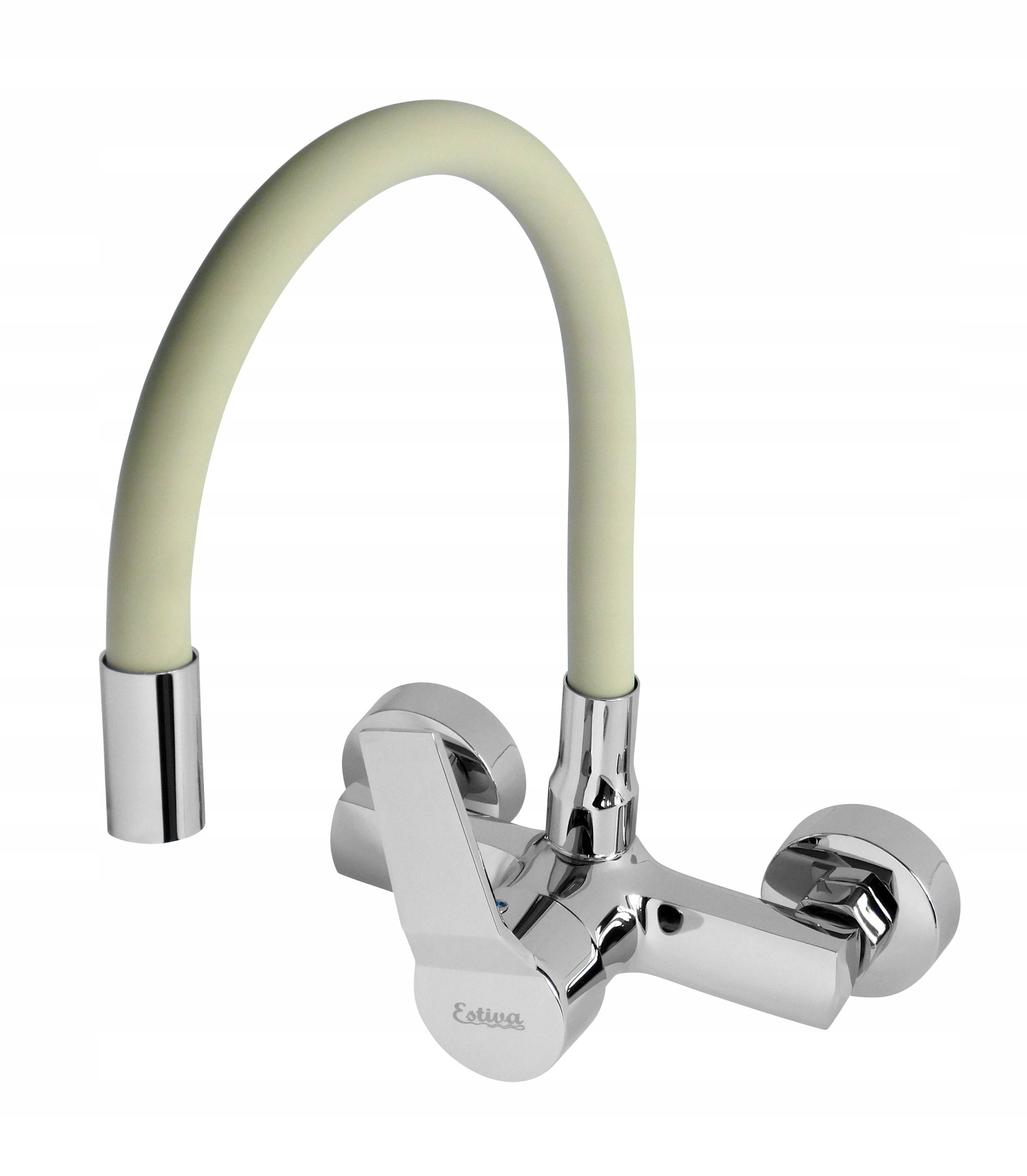 Bateria kuchenna ścienna Estiva AKSA Beige beżowa wylewka elastyczna