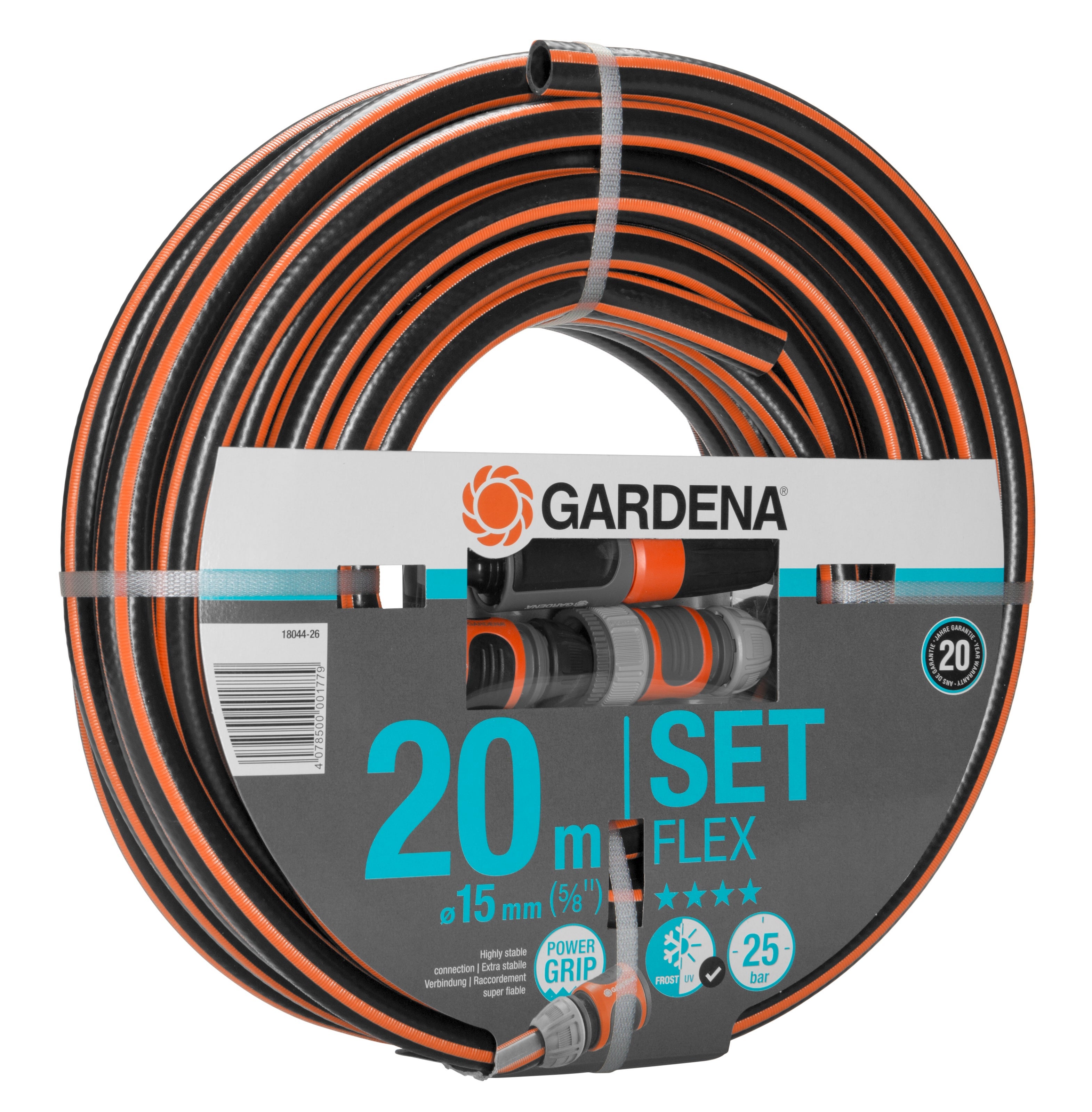 Wąż ogrodowy wyposażony GARDENA Flex L.20 m Śred.15 mm - 3