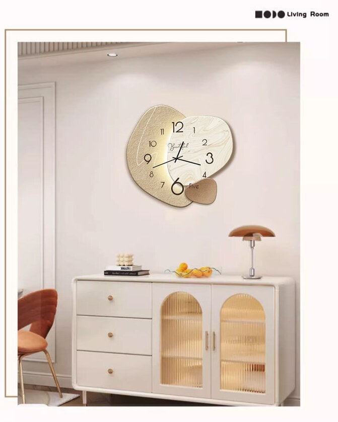 Horloge murale silencieuse et minimaliste moderne ZAEWRY - Mouvement à quartz, boîtier en bois, idéale pour la chambre, le salon ou le bureau, 40 cm - 7