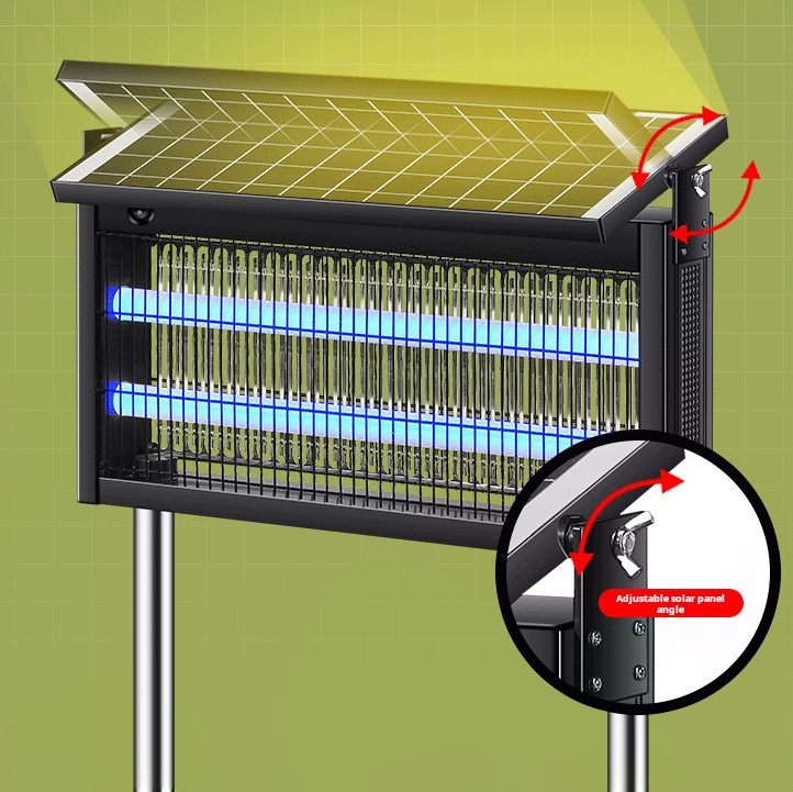Potente repellente per zanzare, Zanzariera elettrica per esterni, Lampada solare antizanzare, Zanzariera impermeabile per mosche, Trappola per insetti - 6