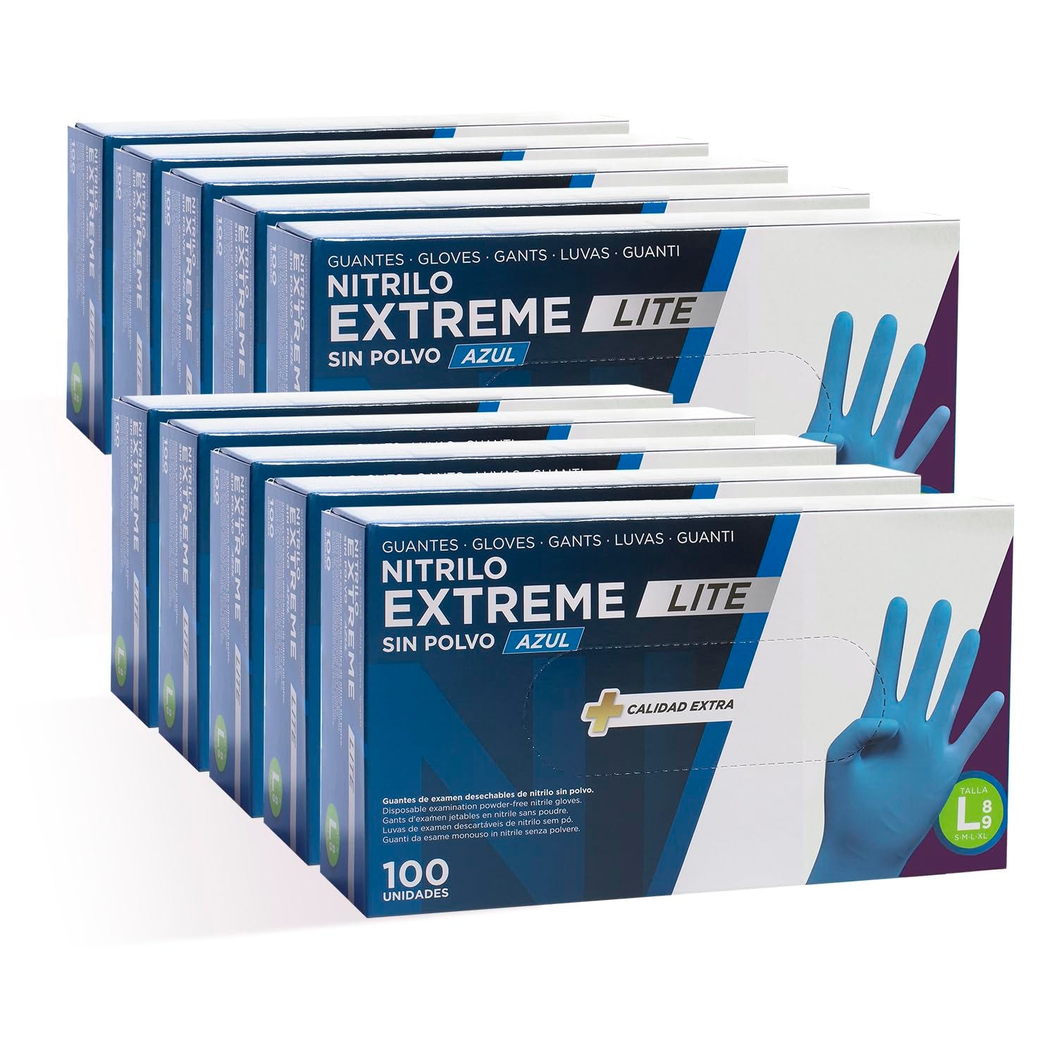 Guanti Nitrile Senza Lattice Safe Health Safe Health Guanti In Nitrile Senza Lattice - 900 Pezzi Taglia XL Guanti Medici Ce En455 - Foto 2