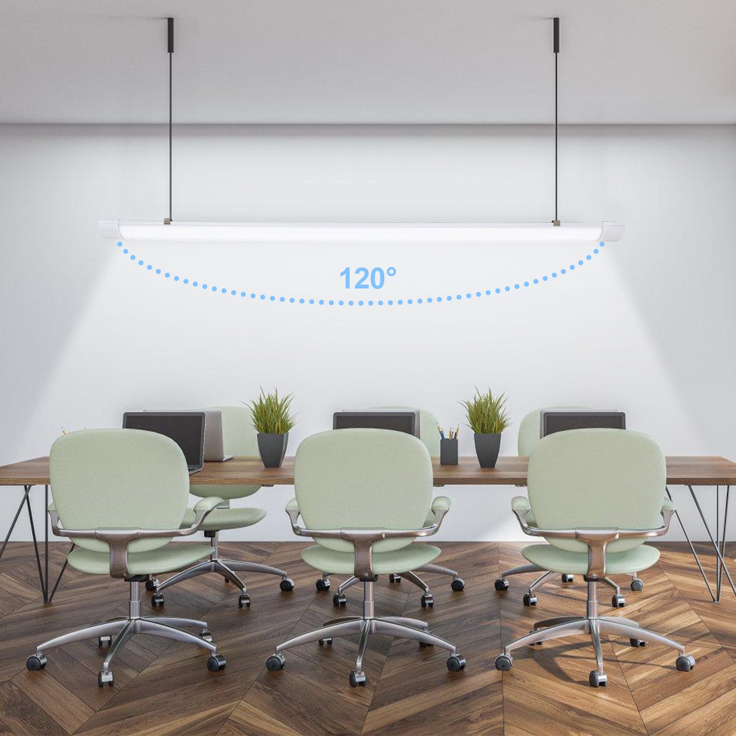 Bandeau LED extra-plat 36 W 120 cm étanche IP65, éclairage blanc neutre interconnectable pour dressing - 6