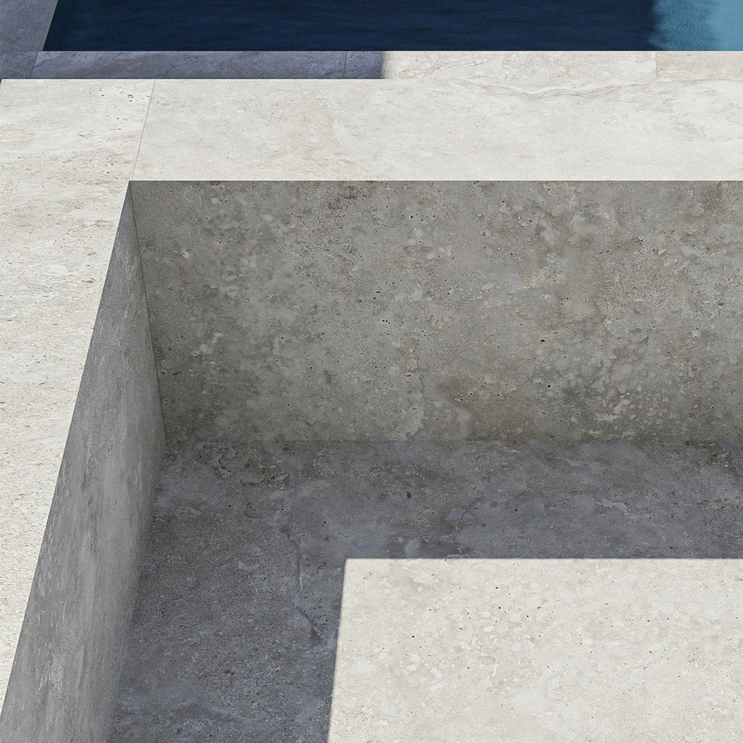 Classico Grigio - Travertino 20 mm Outdoor - Piastrelle 61x61x2 cm 20 mm - CDO 3001 60x60 GRIP R11 20 mm - 2