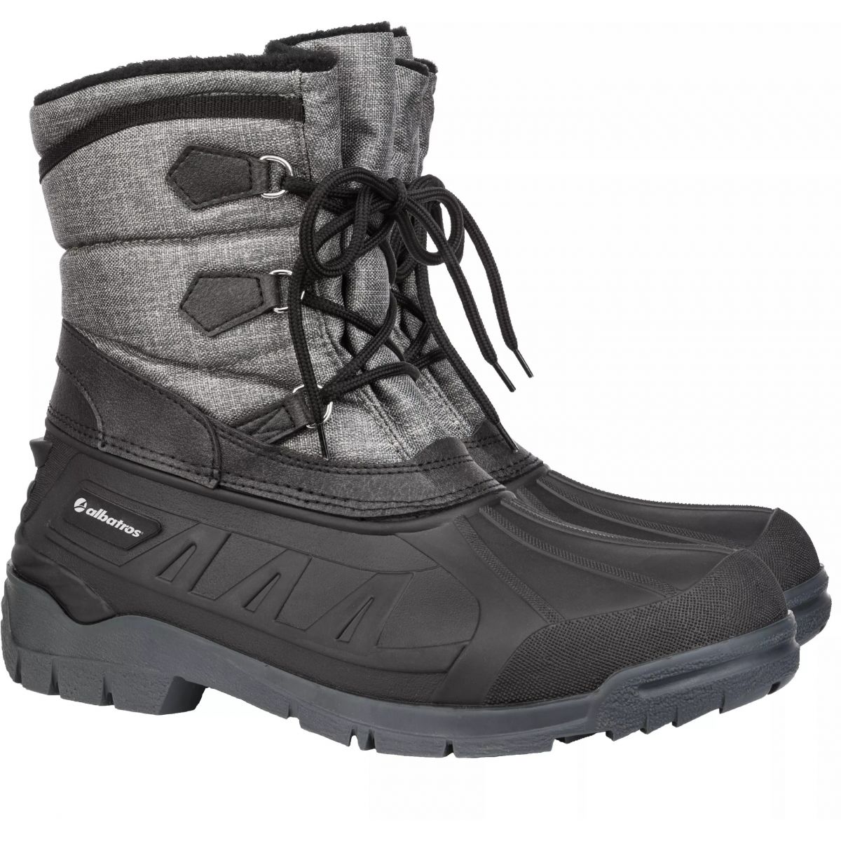 Bottes De Neige Homme Spirale F099070spi - Doublées Chaudes, Semelle Plastique, Fermeture Velcro - Pour Travail Et Loisirs D'Hiver