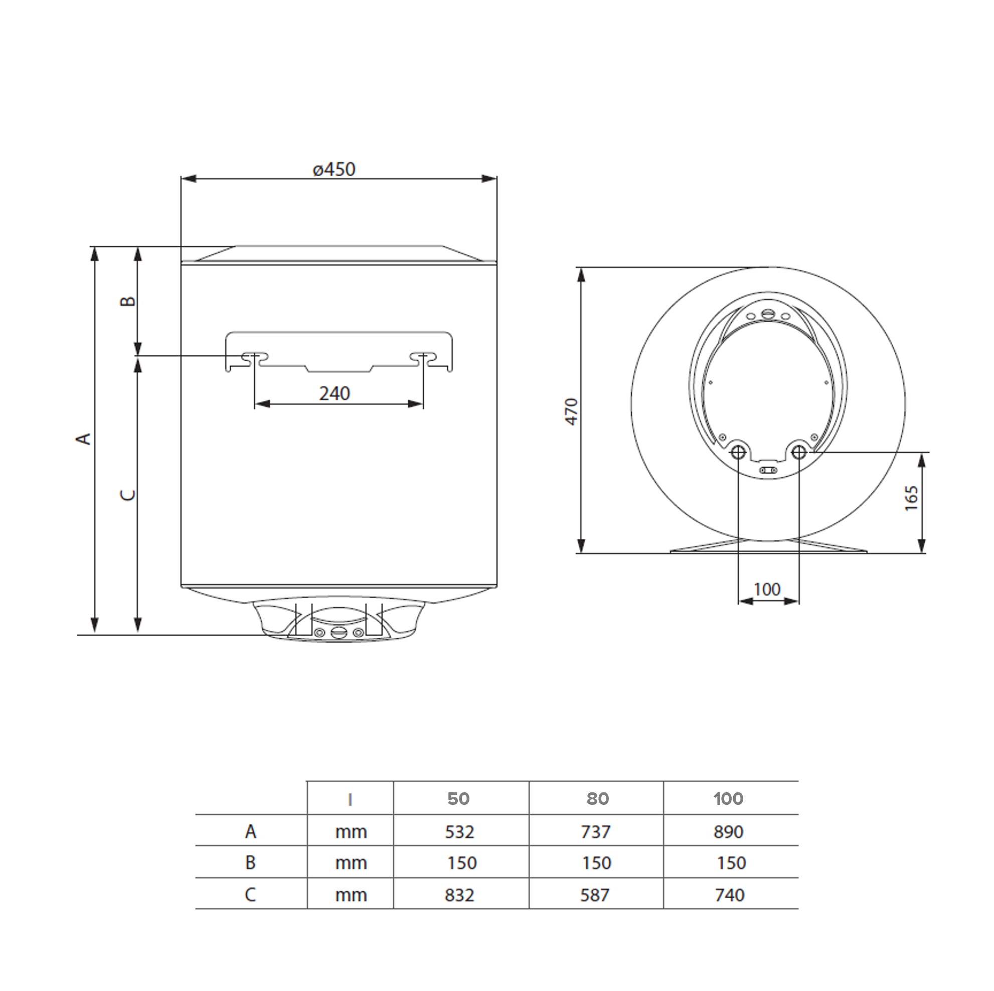 Chauffe Eau Electrique Mural Vertical Blindé PRO1 R 50 Litres - ARISTON - 3201917 - 6