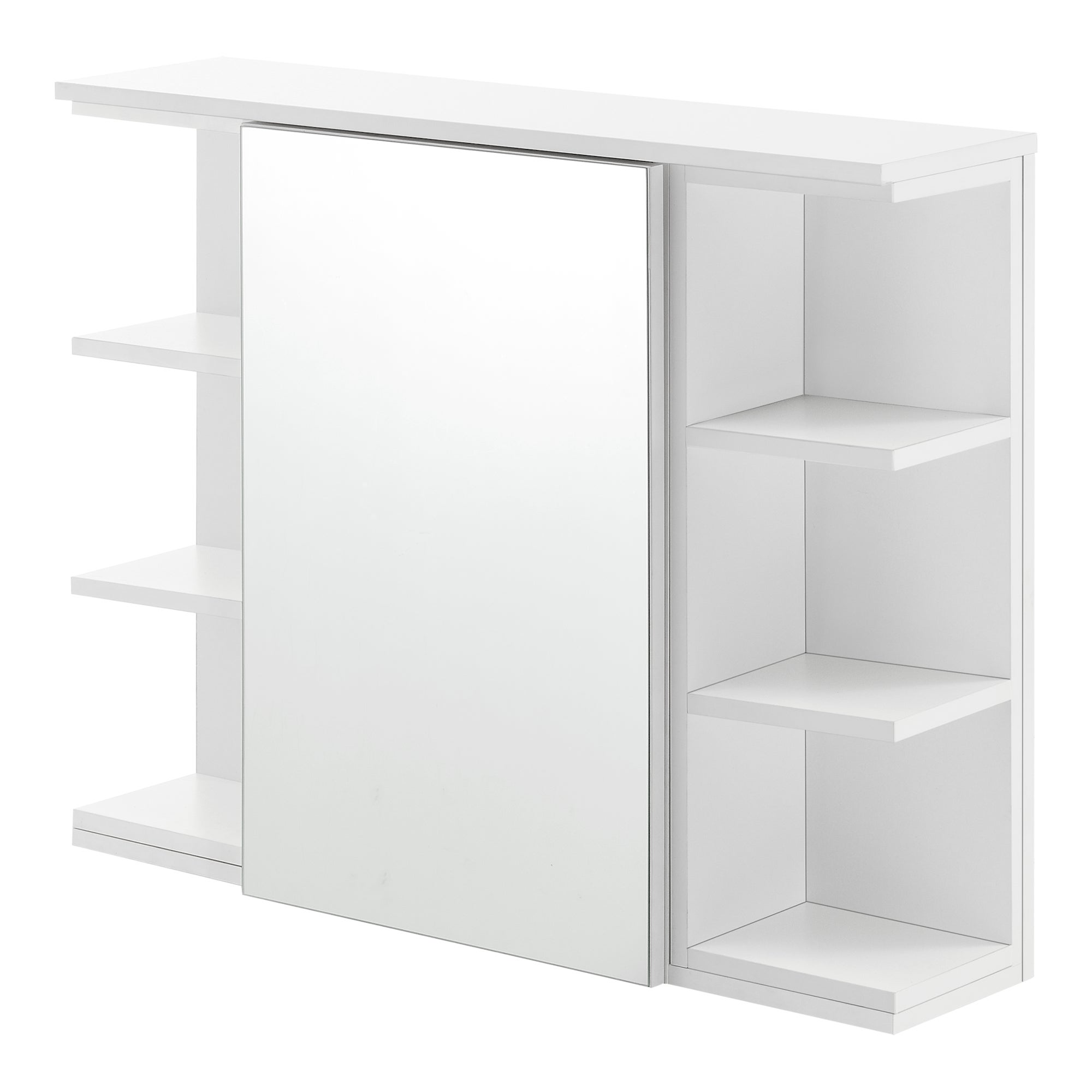 [En.casa] [En.casa] Mueble De Pared Para Baño, 64 X 80 X 20 Cm, Armario Colgante De Almacenamiento Con Espejo, Auxiliar De Baño, [En.casa]® Blanco , Leroy Merlin