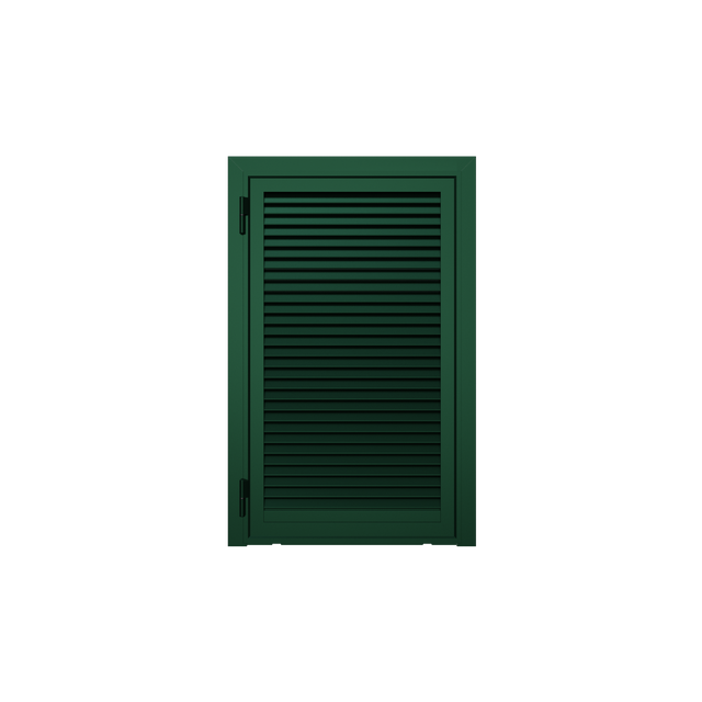 FINESTRA PERSIANA 1 ANTA ZINCATA COLORE VERDE 80X155 APERTURA SX TELAIO TIPO A