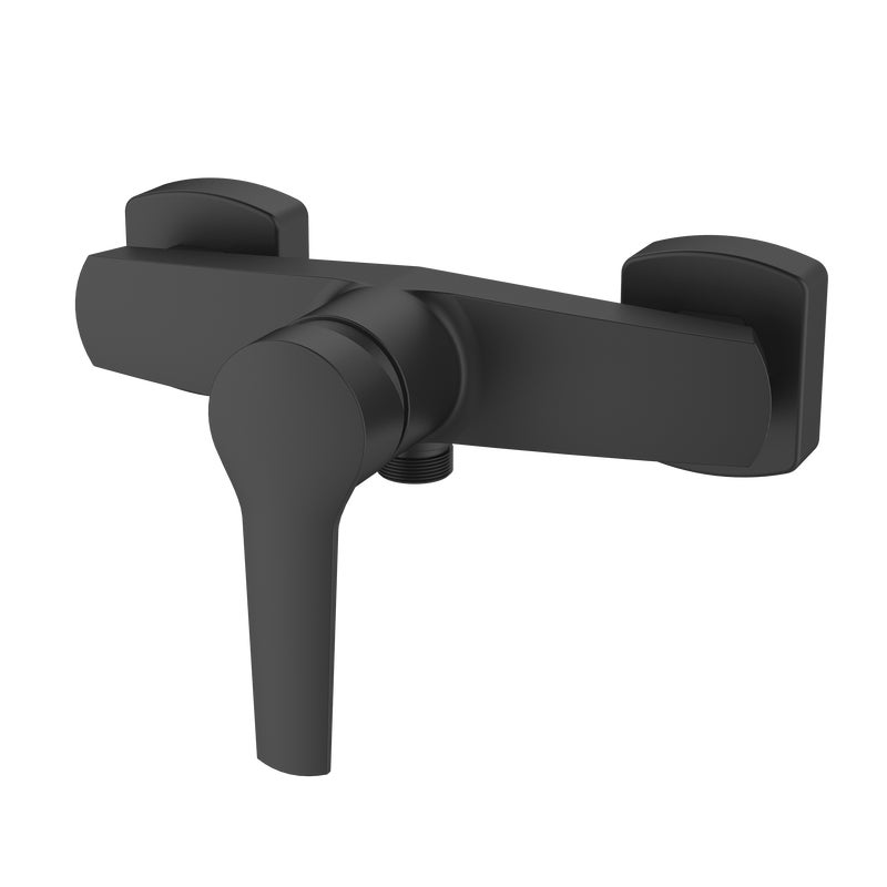 Bateria Prysznicowa Natryskowa Ścienna Kran do Prysznica INVENA Fira Czarna