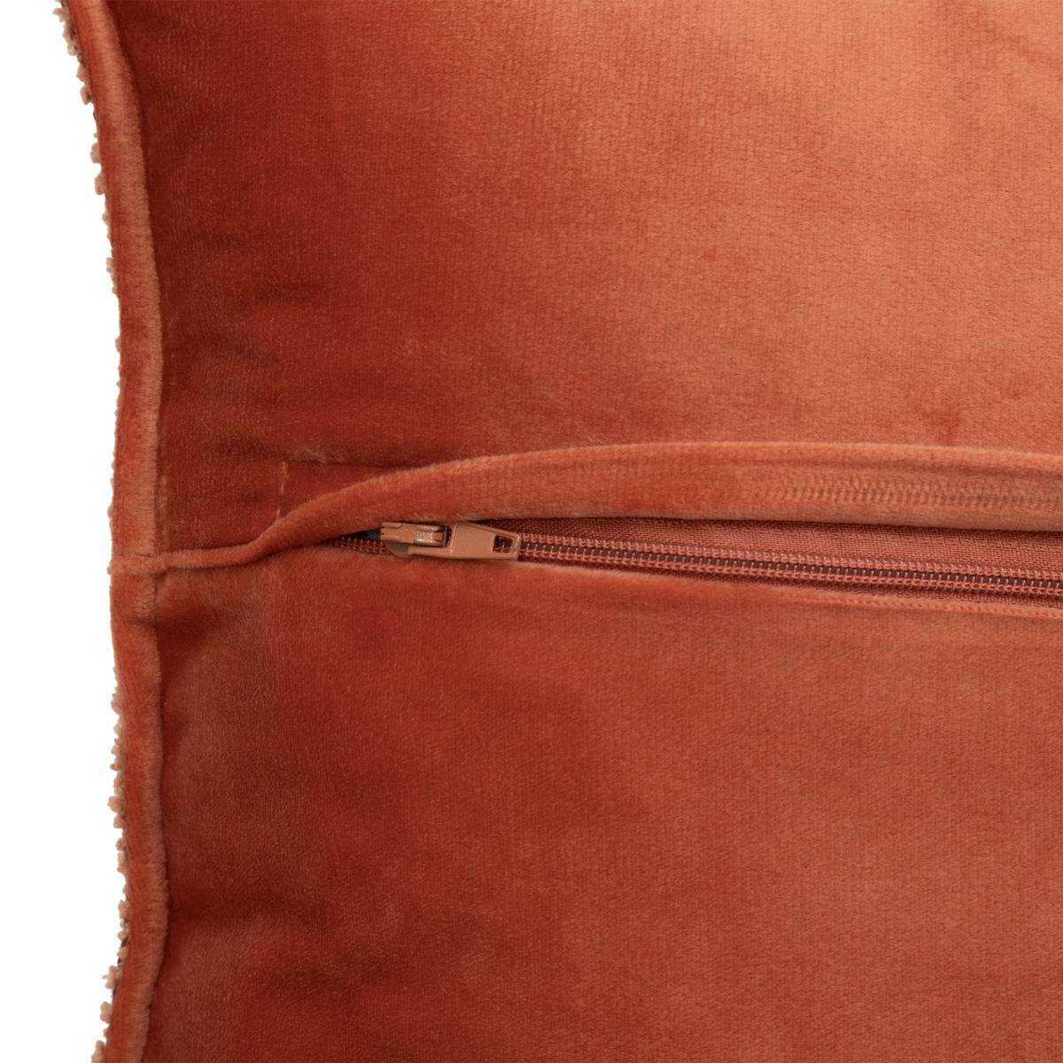 Coussin bouclette Soana terracotta 45x45cm - Atmosphera créateur d'intérieur - 4