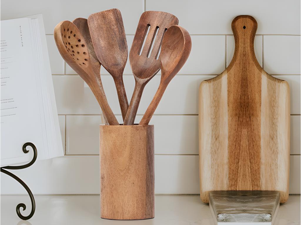 HIKPACKER 4 Pièces Lot Ustensiles De Cuisine Inox, Set Ustensile