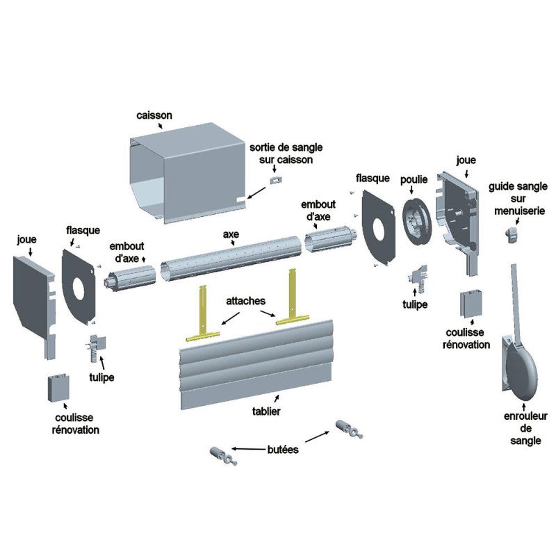 Attache tablier à clipper pour lame de 8 mm tube ZF - 3