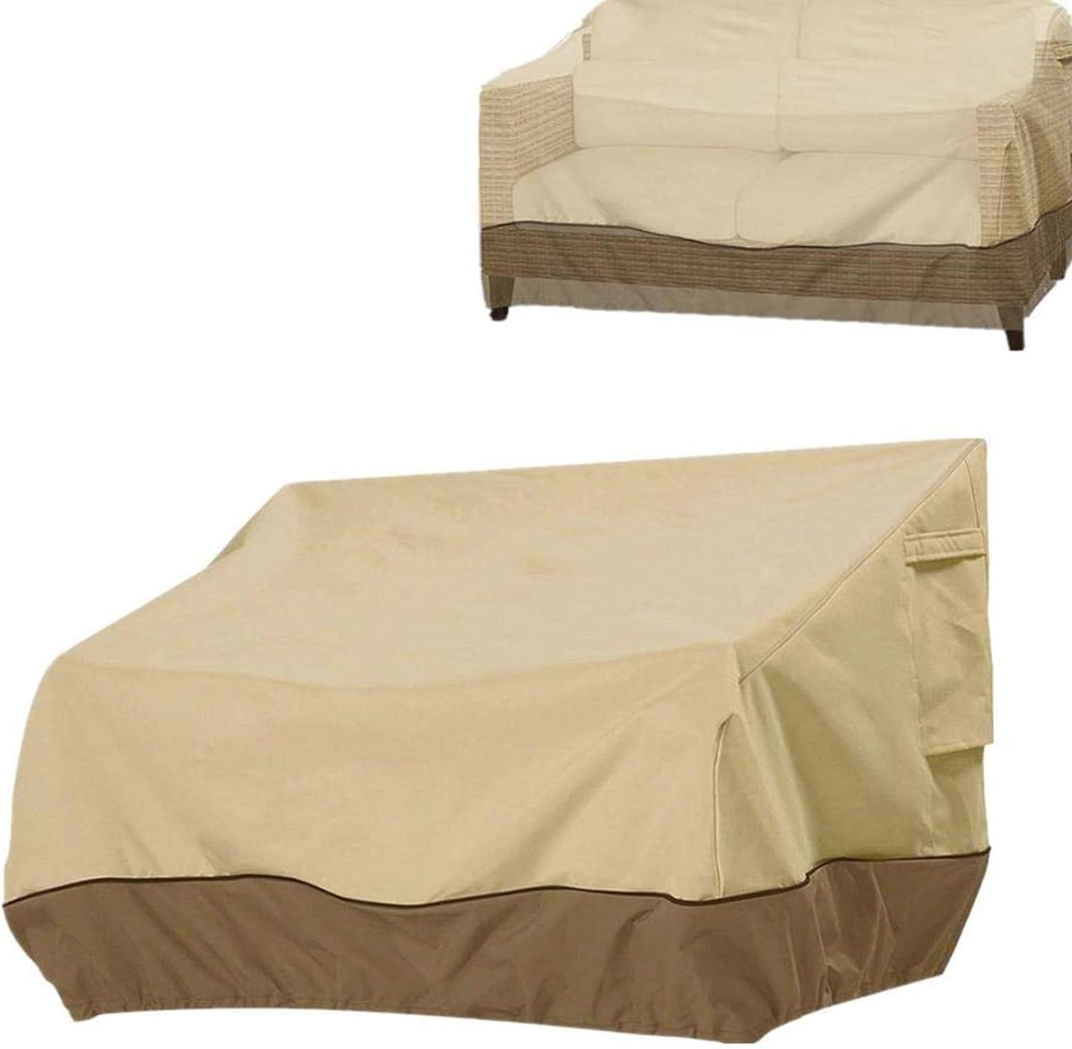 Telo Protezione Divani Esterni Anti Vento Copripanca Da Giardino FOKH - Tessuto Oxford Impermeabile, Anti-UV E Antivento, 193x83x84 Cm Copertura Oxford Anti -UV