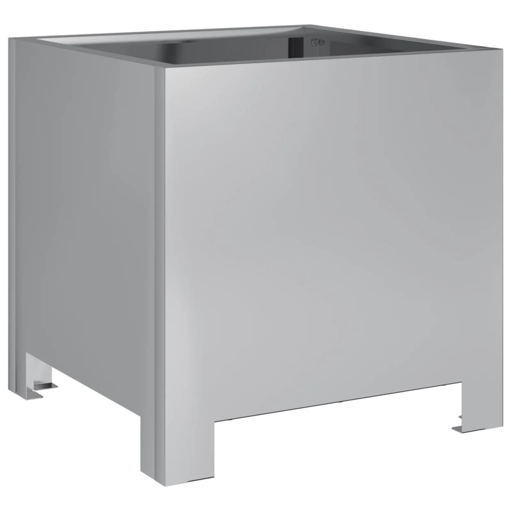 Fioriera Rialzata Per Aiuole Fioriere Giardino Terrazze Set Da 2 30 X 30 X 30 Cm Acciaio Inox Argento 020038922 87167712