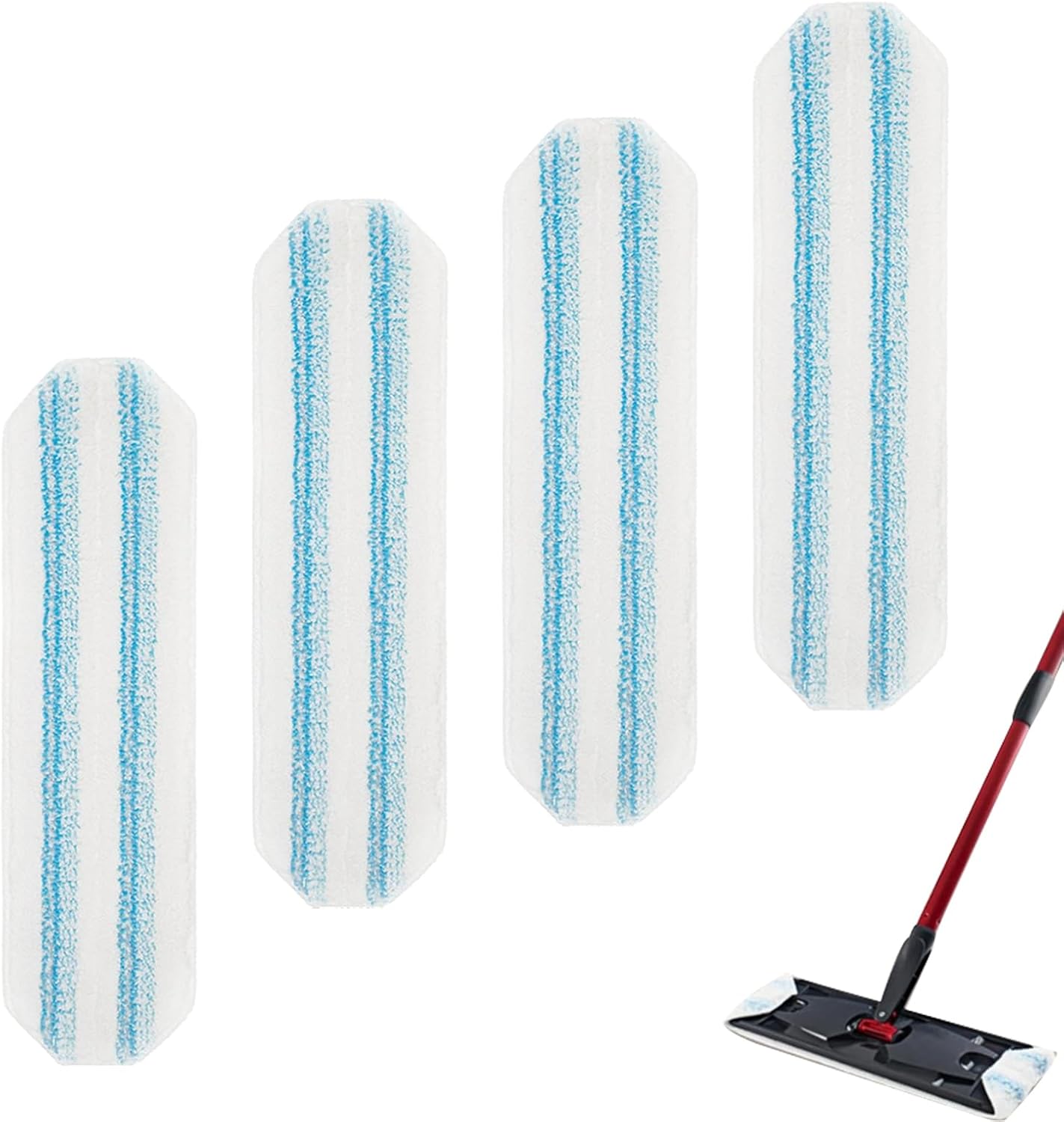 Lot 4 Housses Microfibre Vileda H2PrO – Recharges Lavables Pour Balai Sols Durs
