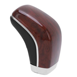 Pommeau De Levier Vitesse Bois Et Cuir Universel - Diamètre Intérieur 13mm, Pour Boîte Manuelle Voiture Ou Camion