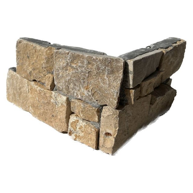 Angle Plaquette de parement Pearl Stone Fix Calcaire Clair - 28,5 x 15 cm - 3/4 cm