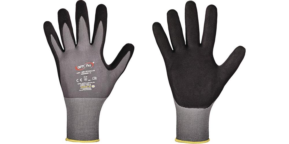 Gants OPTIMATE Taille 6 gris/noir EN 420/EN 388 PSA II OPTIFLEX (Par 12) - 6