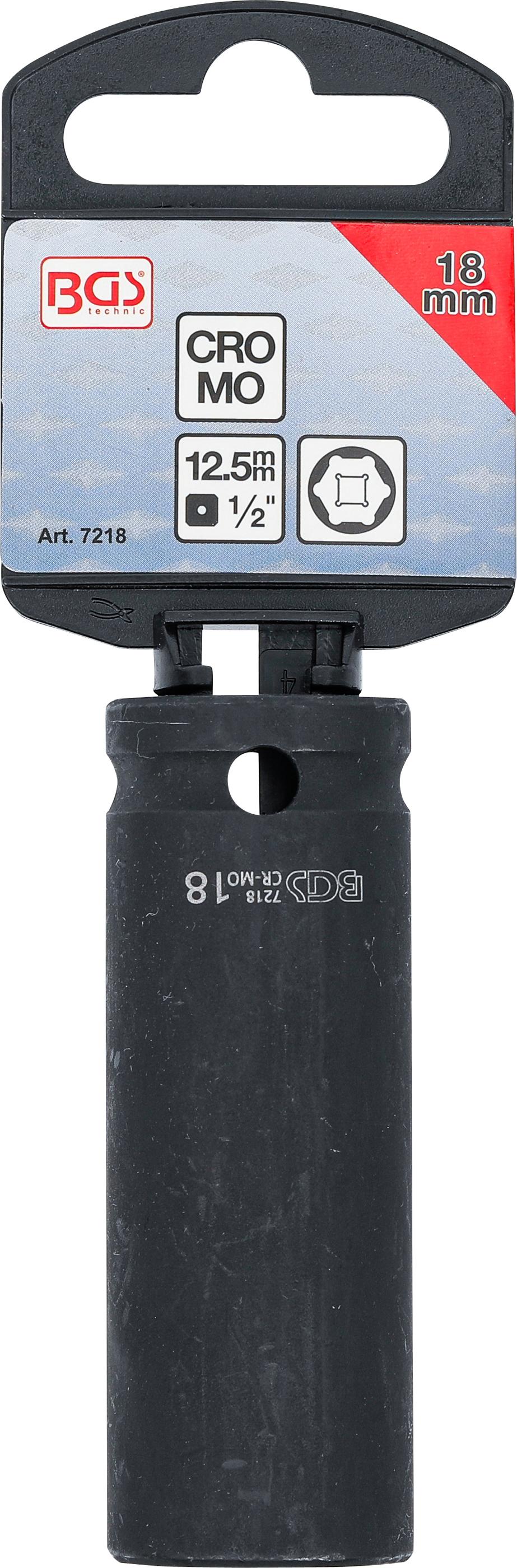 Douille à choc, six pans, longue | 12,5 mm (1/2