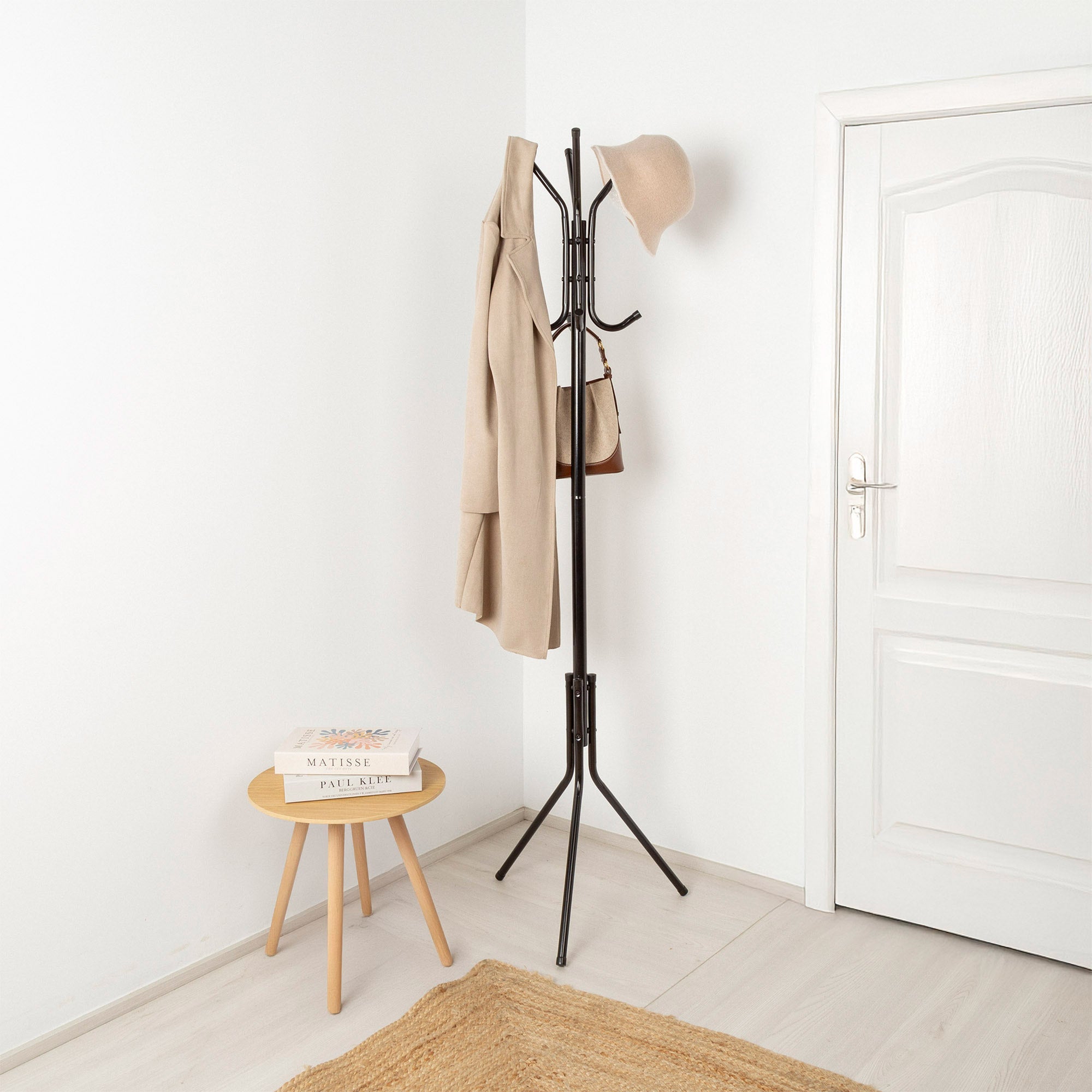 Porte-manteau sur pied Max Home 45 x 40 x 170 cm en métal avec 8 cintres - 6