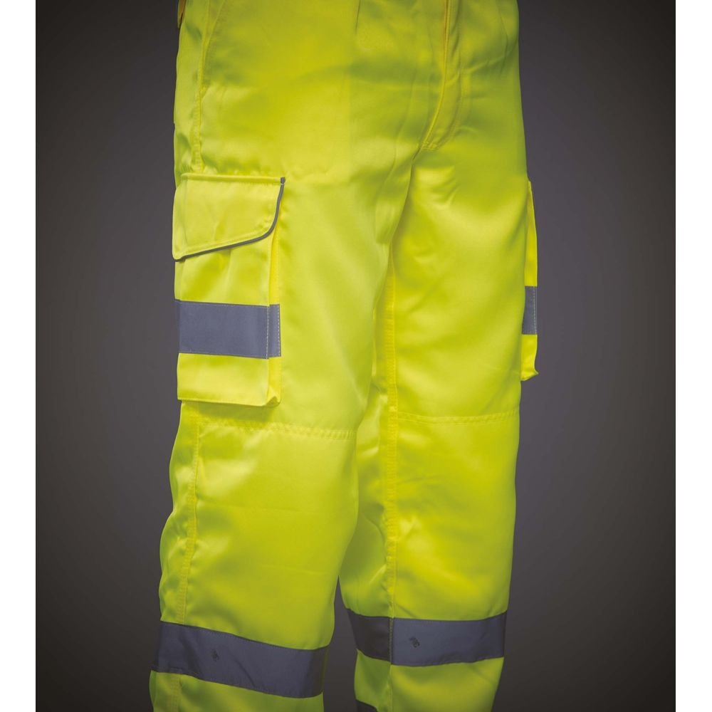 Pantalon haute visibilité Homme Yoko cargo déperlant Jaune 54 - 2