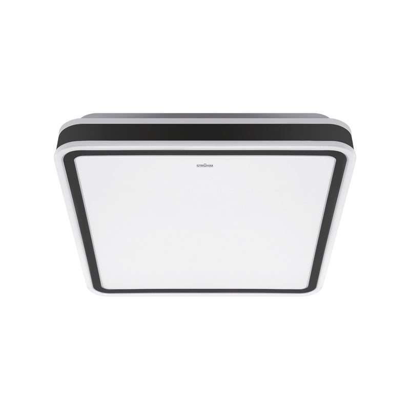 Plafon Aurelia kwadratowy biało-czarny LED 24W 4100K 1560lm wym: 6,5 x 33 cm IP44 tworzywo sztuczne Struhm