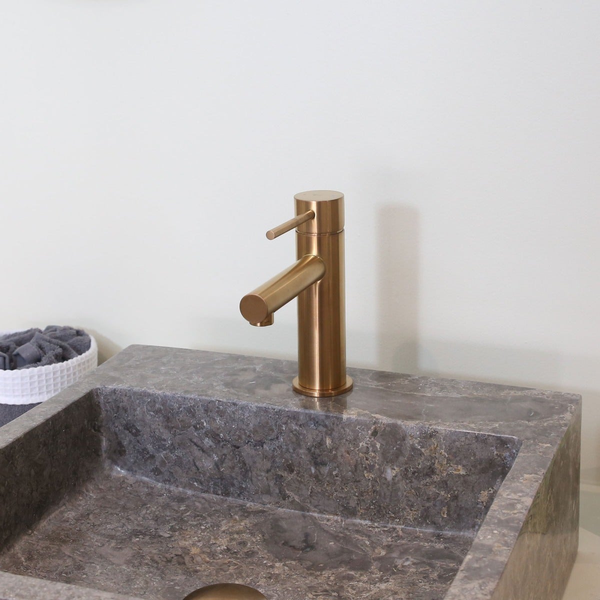 Luisa mitigeur lavabo bas cuivre brossé - 9