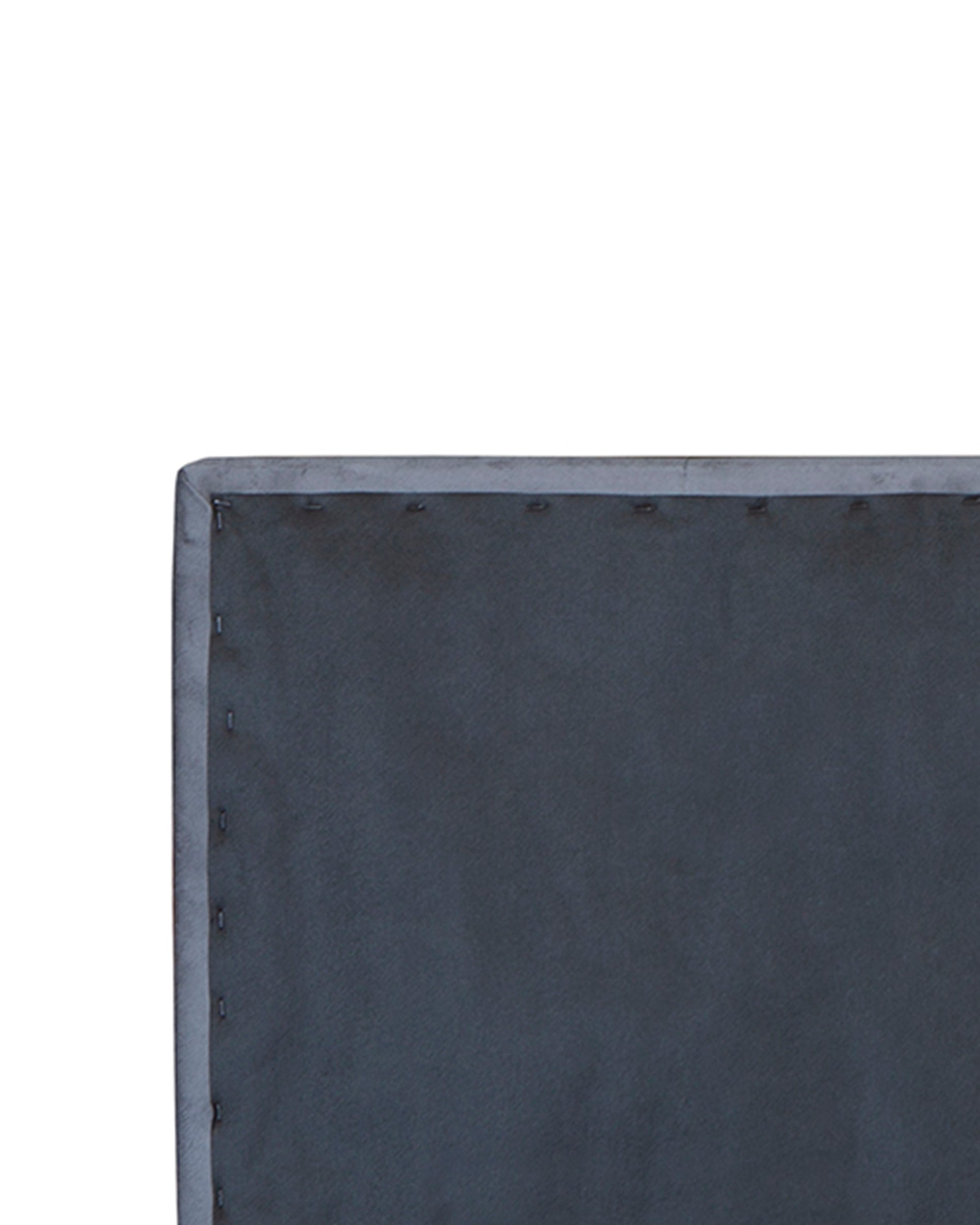 Cabecero de cama JENSEN tapizado en tela velvet gris, cama doble 150 cm - 4