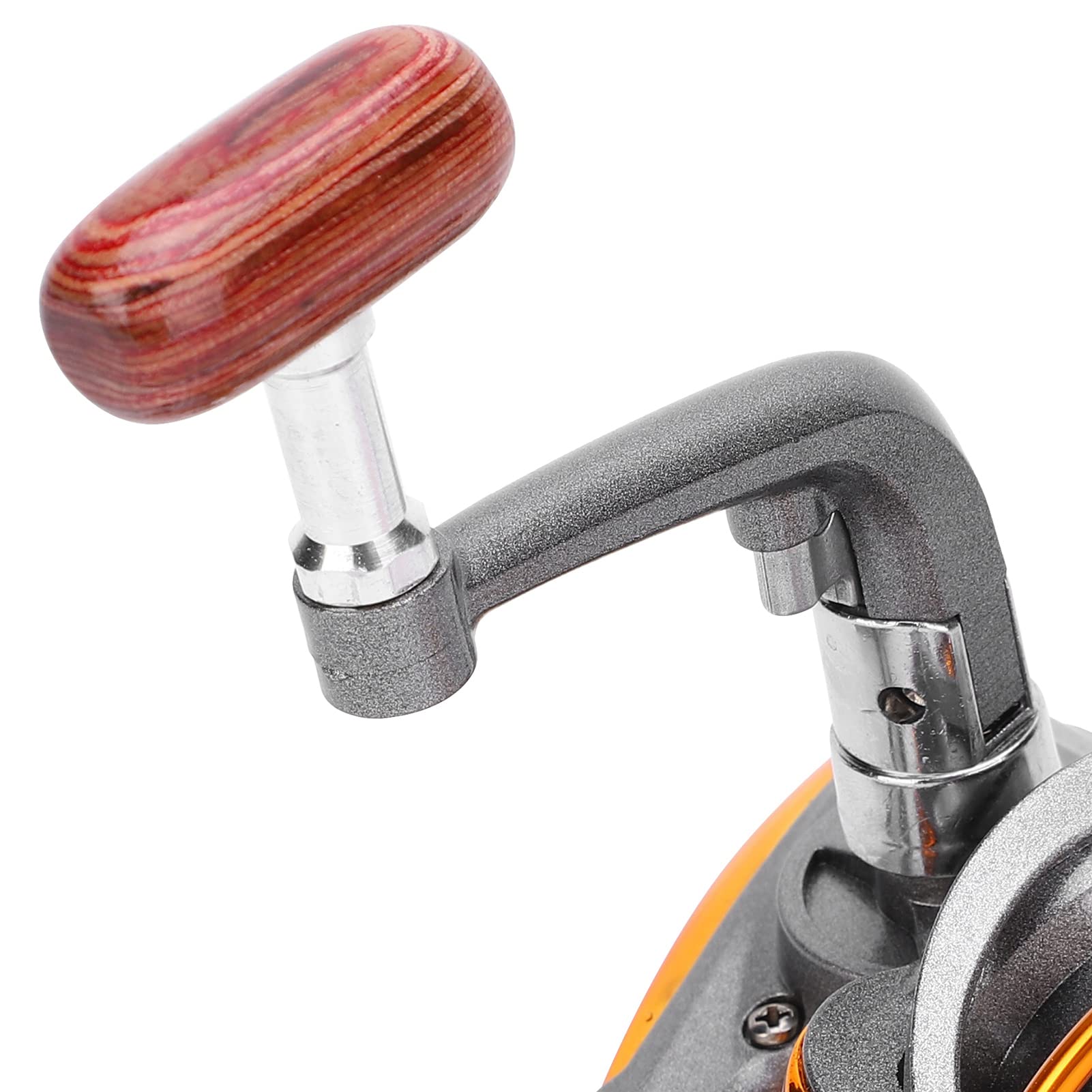 Accessorio per la pesca con mulinello da pesca portatile in metallo con canna da pesca in mare a 13 alberi grigio argento - 2