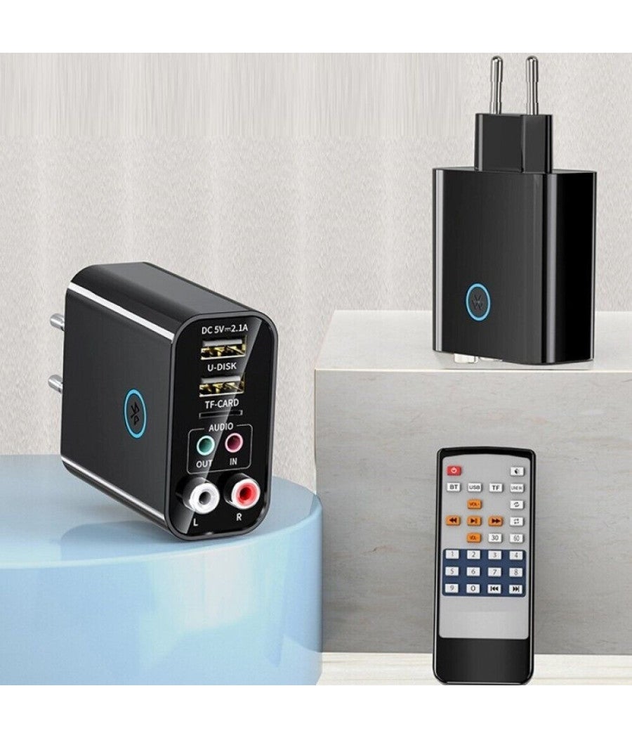 Trade Shop - Adattatore Bluetooh Usb 5.0 Trasmettitore Ricevitore Audio Wireless Aux Rca K16 - - 2