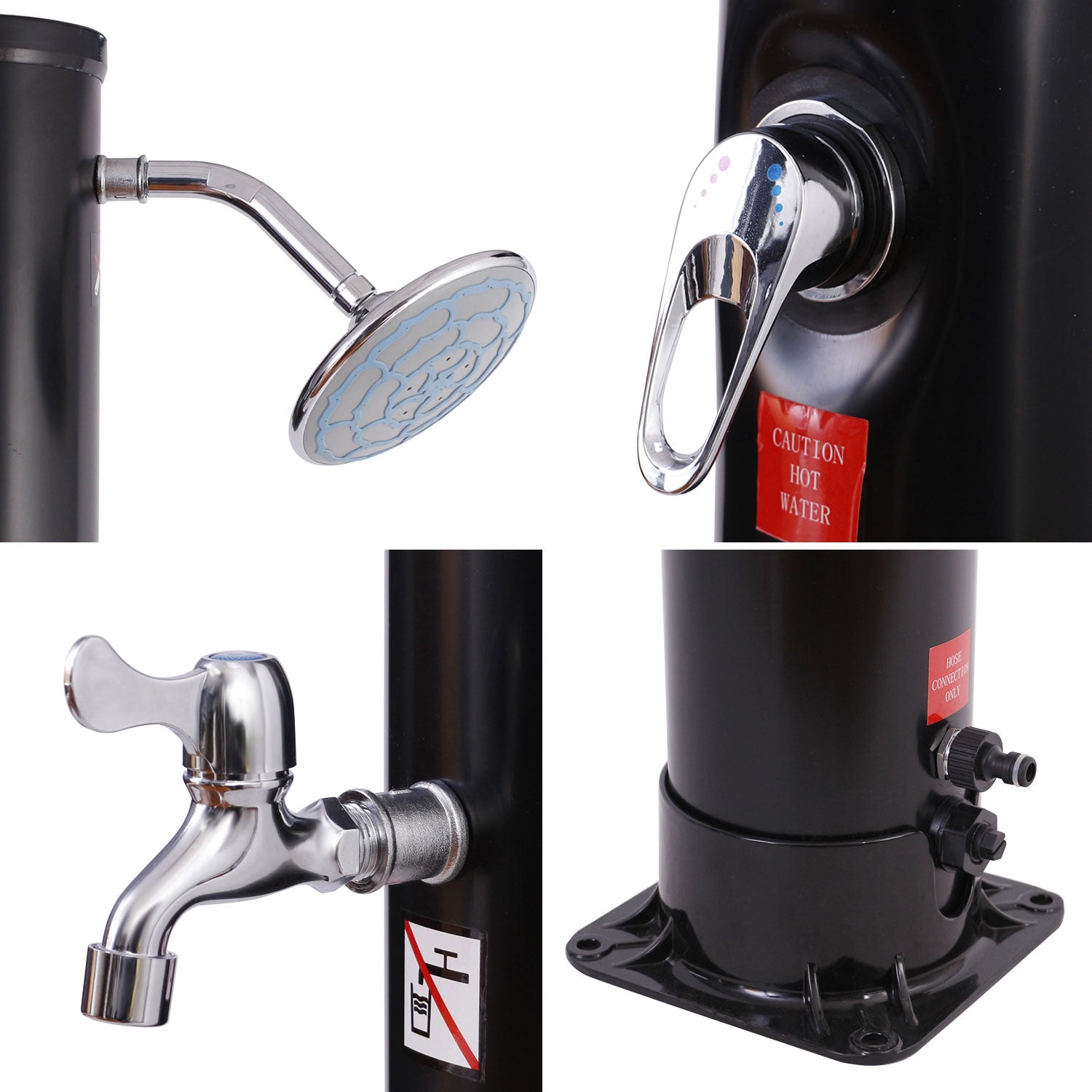 Ducha solar FIDGI negra 35L - 4