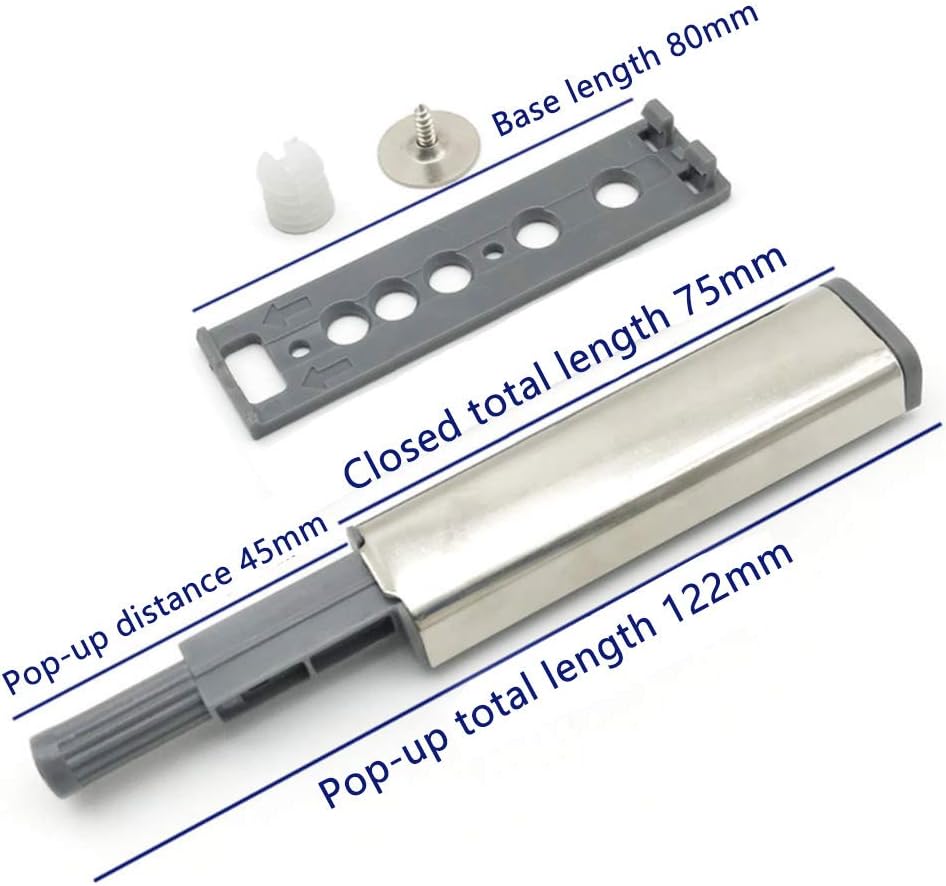 10pcs Push to Open Latches, Push to Open System Buffers for Cabinet Door Drawer Latches with Magnetic Tip for Doors, Cabinets, Drawers - 3