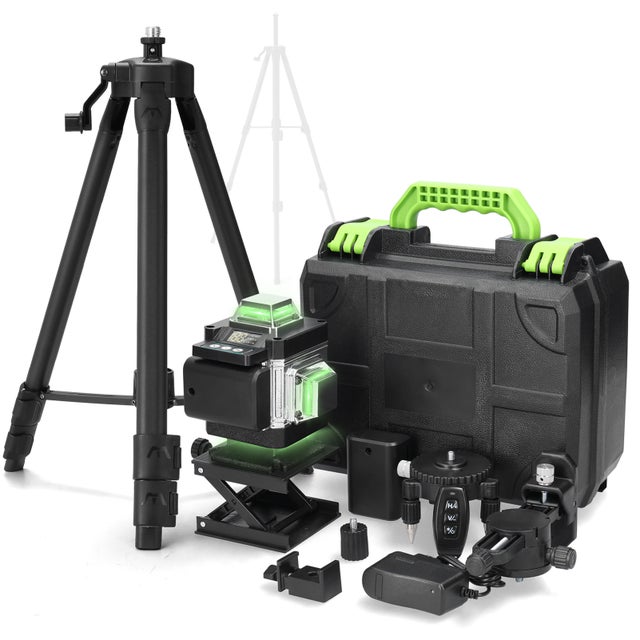 Livella laser multifunzionale a 16 linee, dispositivo autolivellante ricaricabile, offset di 3°, kit di utensili fai da te impermeabile
