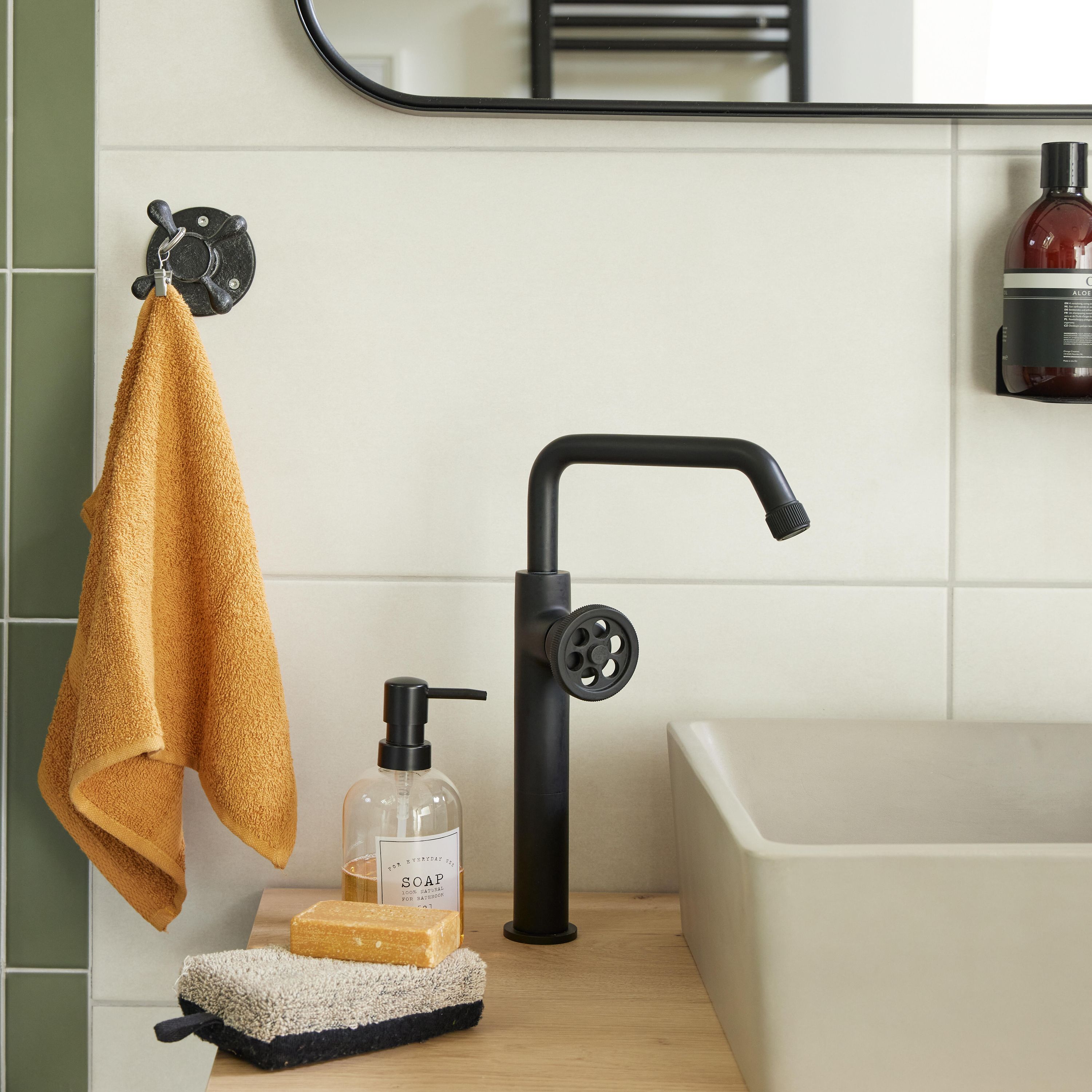 Indus bateria umywalkowa wysoki wykonanie czarny