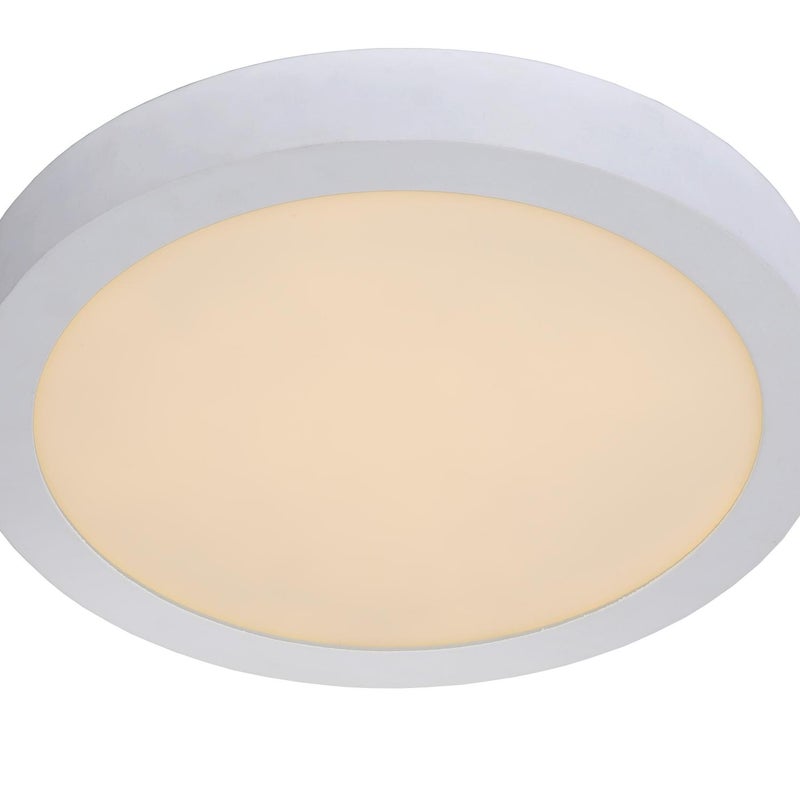 Plafon okrągły BRICE LED 30W Ciepła biel 1997lm biały wym:3,9x30x30cm IP44 Lucide
