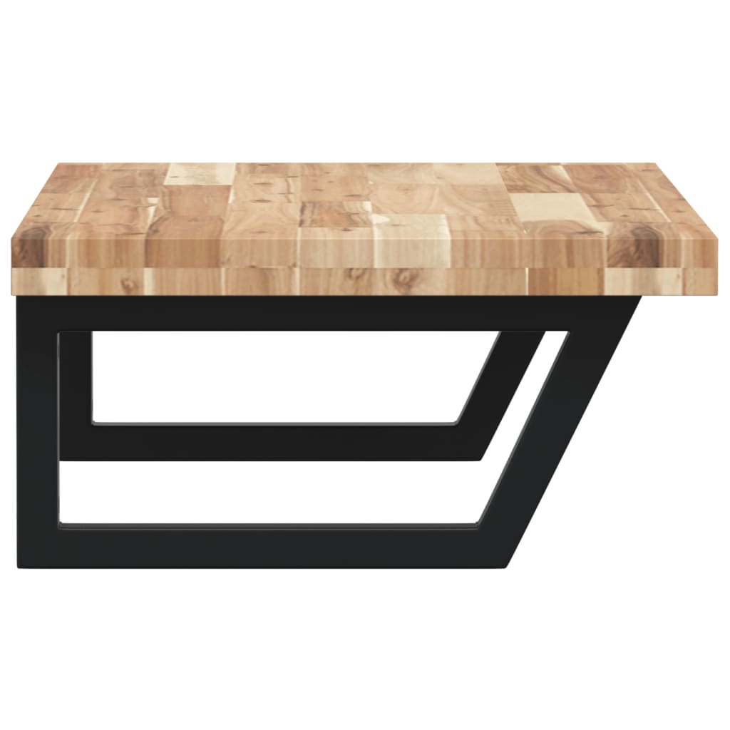 Maison Exclusive - Ripiano a Parete per Lavabo in Acciaio e Massello di Acacia - 5