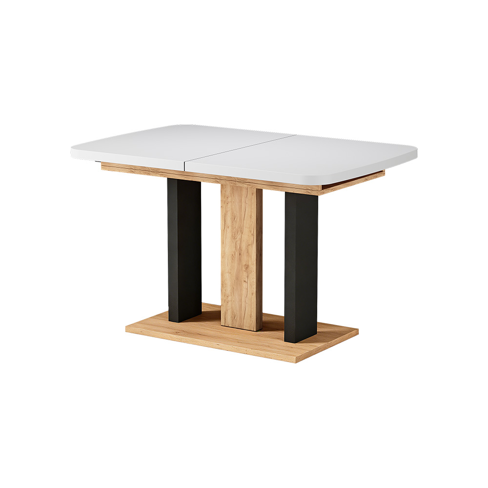 Vicco Stół jadalny Fenaro, Biały/złoty dąb, 120 x 80 cm 2 części