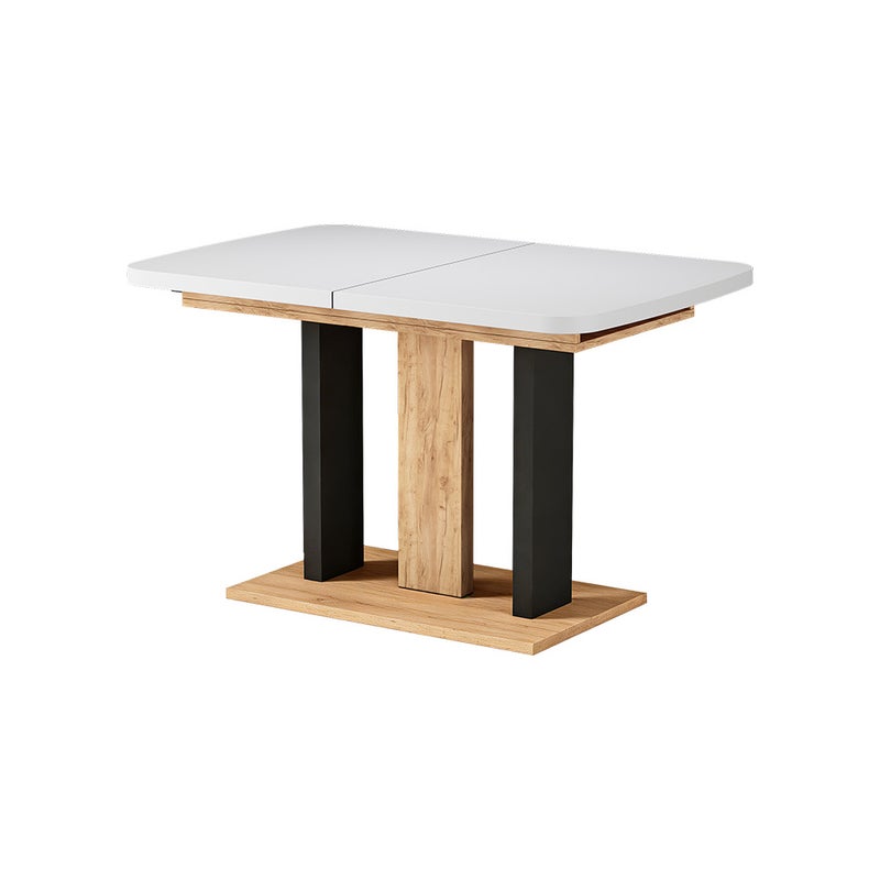 Vicco Stół jadalny Fenaro, Biały/złoty dąb, 120 x 80 cm 2 części