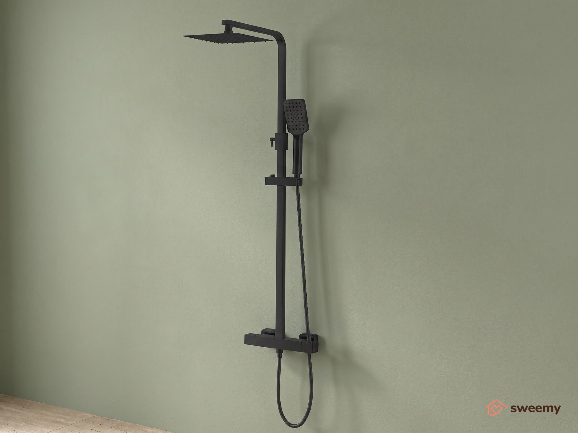 Columna de ducha SWY-Baltimora, termostática, barra ajustable, rociador ...