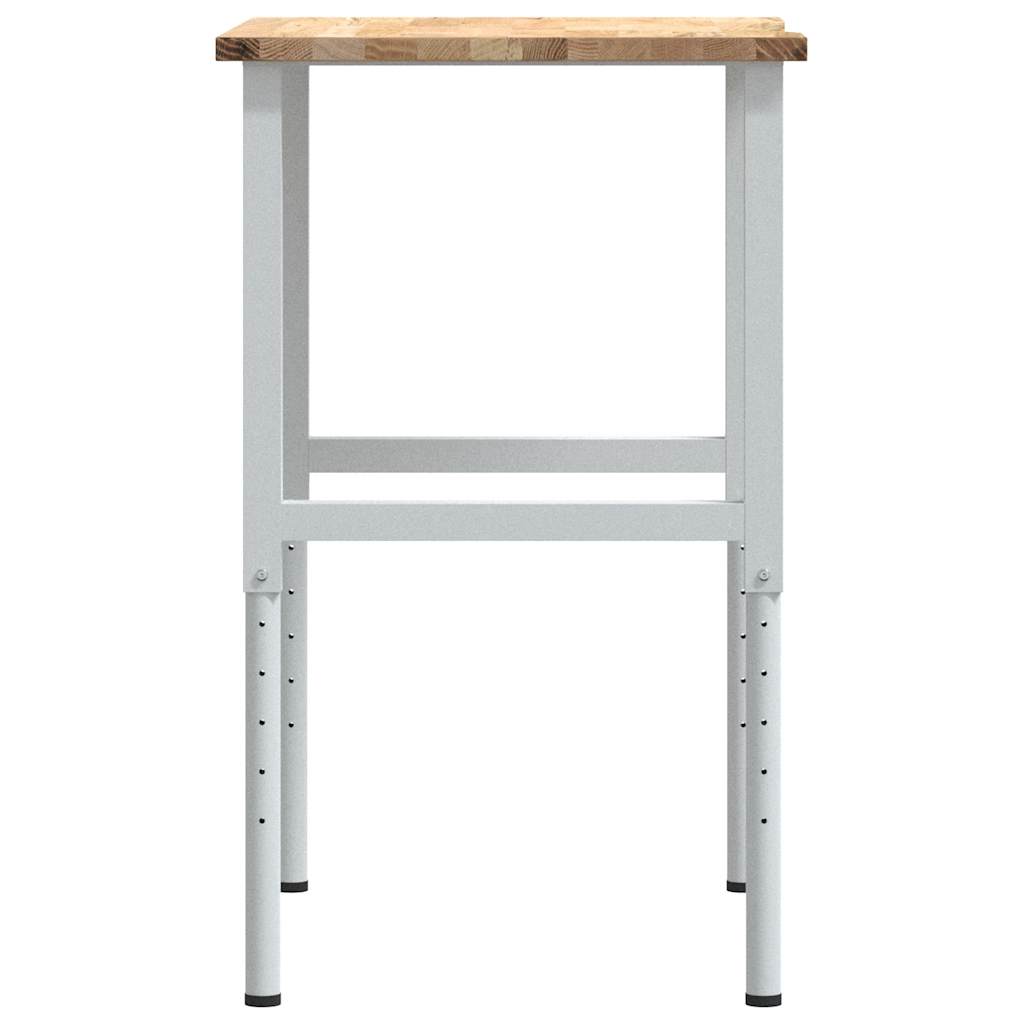 Établi en chêne massif 80x60x(71,5-98) cm - COMFORTXL - 6